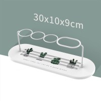 仙人掌小号[升级金属置物架 ]- 硅藻土洗手台吸水洗漱硅藻泥肥皂台牙刷牙膏置物架垫子垫