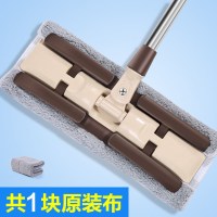 经典咖啡色特价1块布(不送刮刀 ) 脱吧拖把吸水&amp;nbsp;自动扦把家用厨房拖地专用刮刮桶免洗拖怕拖布