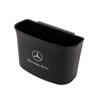 [奔驰]垃圾桶[黑色]-1个 奔驰车载垃圾桶汽车前排车挂式置物盒车内杂物雨伞收纳盒垃圾袋桶