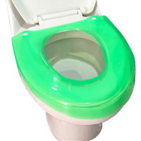 加厚透明绿+挂钩 塑料马桶垫坐垫圈通用马桶圈合租房防水马桶套夏季家用马桶盖护套