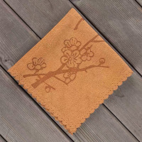 姜黄梅花茶巾 原彩品加厚茶巾功夫茶具茶席布艺方巾实用吸水茶布茶几小抹布