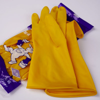 南洋100g手套5双 S 耐磨劳保洗碗牛筋批發乳胶橡胶厨房家务塑胶家用防水南洋加厚手套