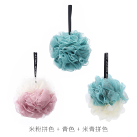 米粉+米青+青色(3个家庭包) 沐浴露打泡沫巾搓背气泡球可爱少女搓澡用品儿童成人不散一体大号
