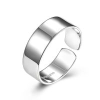 银镜薄款戒指 开口可调节 钛钢戒指男潮ins个性单身戒简约冷淡风高级莫比乌斯环男士食指环