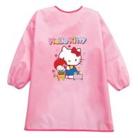 粉色KT猫 S号 防水围裙中大童儿童画画衣服小学生反穿罩衣长袖男女绘画衣幼儿园