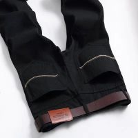 w508黑色 [无弹1件] 28 码=[腰围2尺1] 男士必选春秋牛仔长裤宽松直筒弹力中年爸爸装柔软舒适含棉牛仔裤