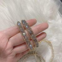 质感满满,天然灰月光石14k包金手工绕线手镯 质感满满,天然灰月光石14k包金手工绕线手镯