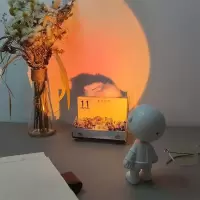 夕阳红 打折星辰礼物馆安黛尔胖二日落灯女生可爱氛围拍照背夕阳灯紫光礼
