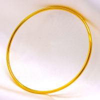 传承手镯2毫米60号 正宗古法传承沙金手镯女镀金色越南镯子不掉色实心手环莲蓬坠首饰