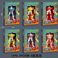 30特价变形勇士[6色随机发1] 儿童变形玩具金刚大号擎天柱大黄蜂手办机器人模型恐龙玩具男孩