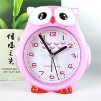 G1553猫头鹰粉色+滴滴的闹铃 闹钟猫头鹰说懒虫起床创意唱歌可爱儿童卡通卧室韩版学生小闹钟