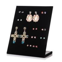 小号60孔黑绒 绒布简约首饰架子饰品耳钉板挂项链耳环耳饰收纳盒收纳架展示家用