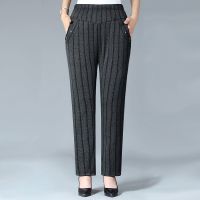 条纹【春秋 不加绒】 5XL 建议160-185斤 中老年女裤加绒加厚长裤子奶奶棉裤妈妈装保暖外穿春秋老太太冬装