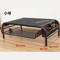 小号:43.2*29.5*15CM 电脑置物架笔记本支架散热底座桌面垫高架显示器增高台悬空铝合金