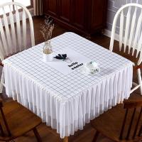 简约黑白 方桌50*50 方桌桌布正方形台布家用四方简约餐桌布八仙桌麻将桌盖布防水布艺