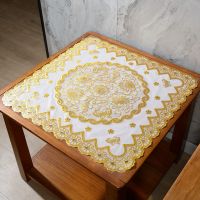正方形60-60cm菊花-金 加厚椭圆形餐桌布防水防烫防油PVC台布家用免洗折叠圆桌布烫金