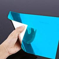 一面蓝一面银(0.5mm厚) pe不碎双面镜面婚礼婚庆T台镜面地毯拍照摄影反光板倒影镜面蓝色