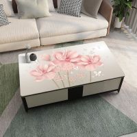A3D1-粉色海棠 40*60 不透明桌布软玻璃塑料防水防油长方桌免洗pvc桌垫立体印花茶几垫