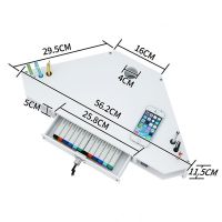 jz12白色 转角电脑显示器屏增高架置物桌面收纳台式底座护颈支架办公室三角