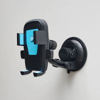 蓝色方盾型面板-圆形螺母大吸盘 车载手机支架吸盘式前挡玻璃手机架大货车挖掘机铲车专用防抖防震