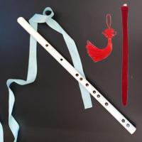 普通红色中国结(笛袋配红色) 纯黑笛 黑色魏无羡笛白色顾昀笛子蓝穗古风初学横笛cos动漫汉服儿童乐器