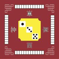 红色 78*78cm 麻将垫桌布垫子棋牌室打牌正方形台布加厚消音防滑手搓家用麻将毯