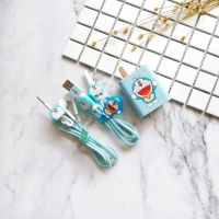 卡通哆啦A梦 小米11pro 11Ultra黑鲨3s 3pro数据线保护套67W充电器耳机缠绕绳