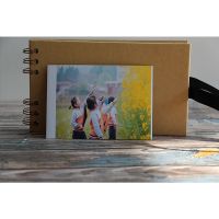 线圈5寸本牛皮纸封面 牛皮卡内页 活页夹铁环纪念册DIY粘贴式手工礼物手绘相册影集创意本毕业情侣