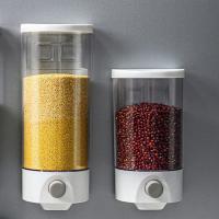 白色挂壁按压式[小号高度24mm] 旋转分格米桶家用防虫防潮密封储米箱厨房米缸五谷杂粮大米收纳盒