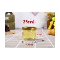 25ml圆瓶(10只) 送贴纸+封口 燕窝瓶子果酱瓶蜜蜂玻璃瓶布丁瓶即食鲜炖分装带盖小号燕窝分装瓶