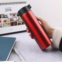 LHC4121红色 乐扣乐扣马克杯便携男女士学生400毫升不锈钢保温杯水杯子LHC4121