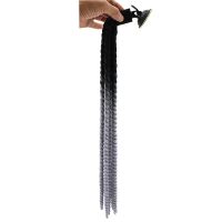 弹簧辫黑+灰 头盔辫子麻花辫马尾小脏辫炫酷拉风头盔装饰