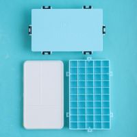 50格活力蓝颜料盒 艺之笔水彩颜料保湿盒便携50格密封颜料盒丙烯防渗漏调色盒带调板