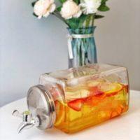 玻璃3L果茶罐果汁罐冷水壶家用带龙头玻璃凉水壶大容量冰箱可乐桶 玻璃3L果茶罐果汁罐冷水壶家用带龙头玻璃凉水壶大容量冰箱