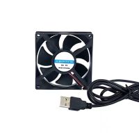 USB 4厘米(厚度1厘米) 5V单个小风扇 USB散热风扇插头迷你静音机箱/路由器/光猫/机顶盒8/9/12cm小风扇