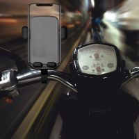 摩托电动自行车通用加固版-[黑色] 摩托车电动车自行车多功能导航专用支架稳固防震金属支架