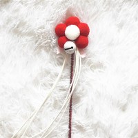玫瑰红花单 樱花系列花朵逗猫棒三件套仙女流苏小猫幼猫玩具神器猫铃铛逗猫棒