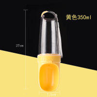 黄色便携式饮水器 宠物水杯外出便携式狗狗户外饮水器金毛出门随行杯遛狗水壶喝水器
