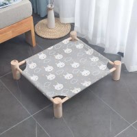 单一块床布[颜色联系客服备注] [帆布款]尺寸53x48x13cm 夏季猫咪狗狗窝清凉通风行军床可拆洗中小型犬泰迪柯基实