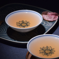 观禅青花瓷手绘品茗杯景德镇陶瓷小茶杯主人杯白瓷单杯功夫茶具