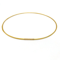 金色项圈40cm 不掉色项圈锁骨链女不褪色黑色钢丝项链金属喜字颈带夏季饰品颈链