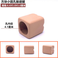方块小圆孔躲避罐 摆件迷你章鱼哥鲷鱼装饰躲避洞鱼鱼缸鹦鹉异形造景产卵虾屋小鱼