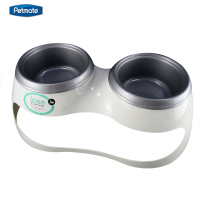 颜色随机 大 Petmate狗碗狗食盆喝水吃饭两用双碗大型犬防打翻保护颈椎慢食盆