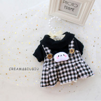 背带裙 XS-适合3斤以下 宠物狗狗猫咪衣服秋冬情侣装棉衣背带裙裤星星格棉衣加厚泰迪比熊