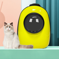 柠檬黄-9孔 (收藏/加购)送脚垫+蜂窝罩 两件套 猫包外出便携太空舱双肩夏咪背包手提宠物外出包狗背包猫书包