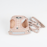 樱粉色 XS(建议猫咪3斤内) 猫咪牵引绳防挣脱遛猫背心式猫绳子猫牵引溜猫绳子猫咪专用猫链子