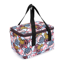 黑超奶嘴 日系加厚防水便当包手提铝箔保温袋上班饭盒袋学生餐包手拎带饭包