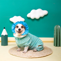 同色花边帽 L（6-12斤） 宠物四脚衣秋冬防掉毛衣服狗狗秋衣保暖睡衣护肘衣防磨柯基连体衣
