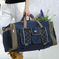 深蓝色(三口袋) 大 手提男女士旅行包超大容量斜跨行李包旅行袋出差旅游行李袋搬家包