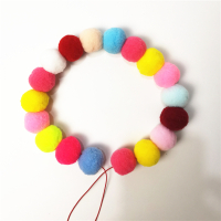 2.5CM 彩色随机 XS(脖围25CM) 宠物项链糖果彩色毛球项链柴犬柯基泰迪猫咪狗项圈脖圈项链饰品